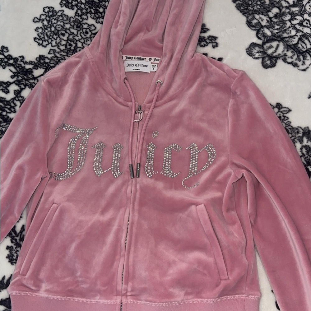 Juicy Couture Light Pink Velour Hoodie